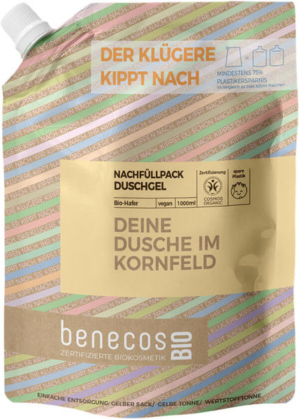 benecos Bio Duschgel Deine Dusche im Kornfeld Nachfüller (1L)