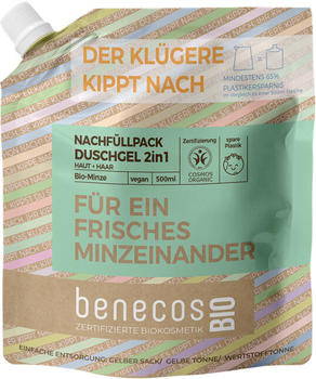 benecos Bio 2in1 Duschgel Für Ein Frisches Minzeinander Nachfüller (500ml)