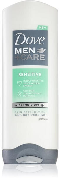 Dove Men+Care Sensitive Duschgel für Gesicht, Körper und Haare (250 ml)