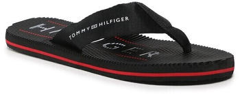 Tommy Hilfiger Zehentrenner Massage Footbed Beach Sandal rot