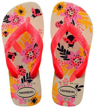 Havaianas Flores Kids Flip Flops beige