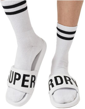 Superdry Code Core Pool Slides weiß