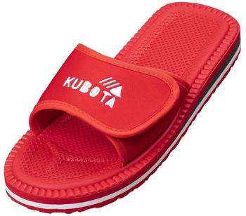 Kubota Badelatschen Klettverschluss Pantoletten Sandalen Velcro rot