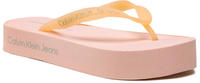 Calvin Klein Zehentrenner Beach Sandal Flatform Logo rosa YW0YW01092