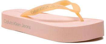 Calvin Klein Zehentrenner Beach Sandal Flatform Logo rosa YW0YW01092