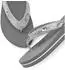 Venice Beach Badezehentrenner Sandale Pantolette ultraleicht Glitzerband VEGAN grau