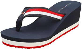 Tommy Hilfiger Corporate Beach Sandalen Keil rot weiß blau