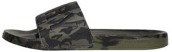 Superdry Camo Vegan Pool Slides braun