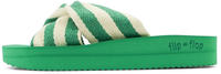 flip*flop Pantolette Plateausohle grün-weiß