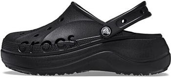 Crocs Baya Plateau-Flip Sandale schwarz
