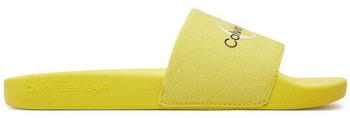 Calvin Klein Pantoletten Slide Monogram Co gelb