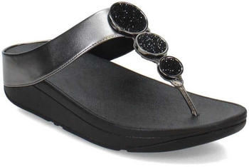 FitWear Halo Bead-Circle Metallic Toe-Post Slides schwarz