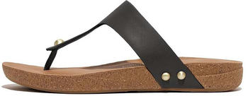 FitWear Iqushion Leather Toe-post Slides schwarz