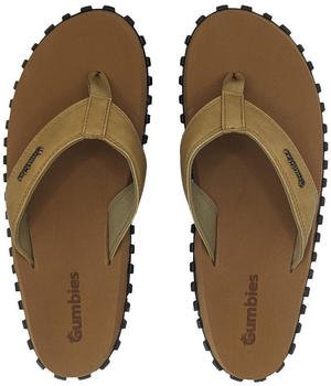 Gumbies Vegovert T-Strap-Zehentrenner Tan recycelten Materialien