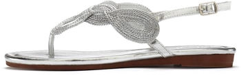 Lascana Sandalette silberfarben flacher Absatz