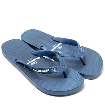 Brasileras Herren Flip Flops rutschfester Sohle blau