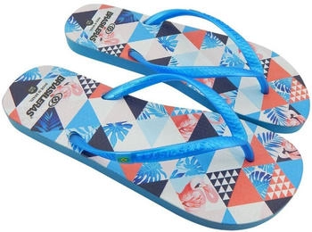 Brasileras Printed Axon Flip-Flops UBP21AXN18-LT Blue-40-41