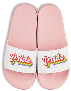 Youth Designz Pride Badelatschen Print Logo bunt