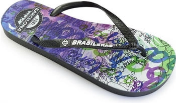Brasileras Flip Flops grau schwarz