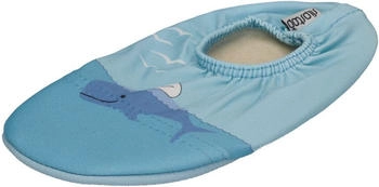 Slipstop Hausschuhe Badeschuhe Alaska Eisbär und Wal blau