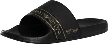 Emporio Armani Slider Streifen schwarz gold