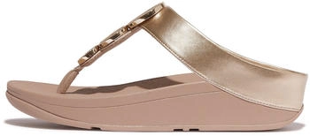 FitWear Halo Bead-Circle Metallic Toe-Post Sandalen hellbeige