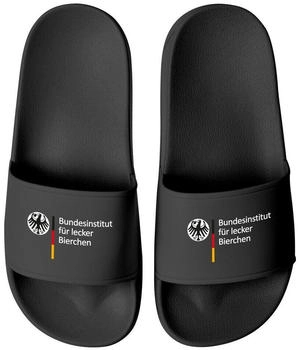 MoonWorks Badelatschen Aufdruck Bundesinstitut für lecker