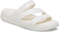 Crocs 211296-0WV-W10, Crocs Getaway Patent Strappy Slides Wei&szlig; EU 41-42 Frau Chalk