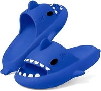 corimori Hai Badeschuhe, Haifisch Badeschlappen rutschfest, schnell trocknend, bequem