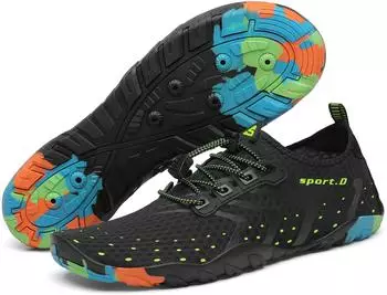 Saguaro Vegan Barefoot Water Shoes Surf Shoes Swimming Shoes schwarz
