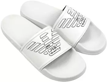 Emporio Armani Bath Sandal with Eagle in Relief Look T680 white/black