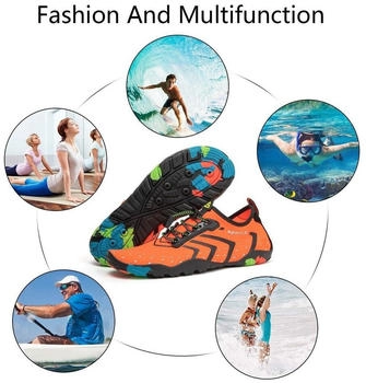 Saguaro Vegan Barefoot Water Shoes Surf Shoes Swimming Shoes orange