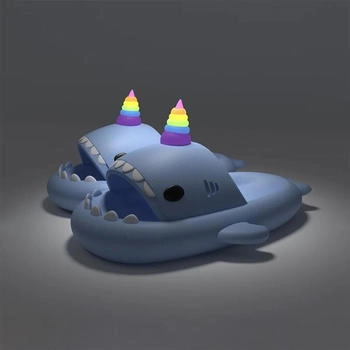 Corimori Shark Unicorn Bath Slippers blau