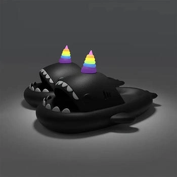 Corimori Shark Unicorn Bath Slippers schwarz