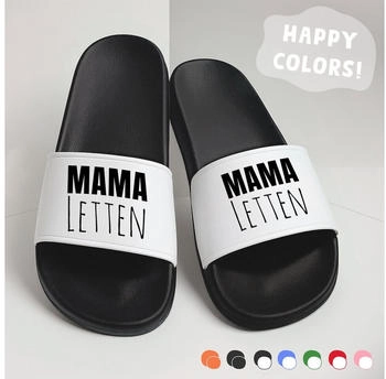 MoonWorks Bath Slippers Unisex Slides schwarz-weiß