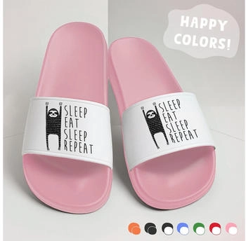 MoonWorks Bath Slippers Mama/Oma-Letten rosa/weiss