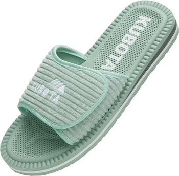 Kubota Bath slippers with velcro fastener mintfarbe/grün