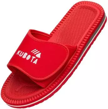 Kubota Bath Slippers with Velcro Fastener rot/burgund/bordeaux