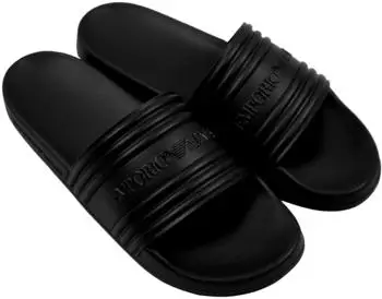 Emporio Armani Logo Tape Pool Side Sandals schwarz
