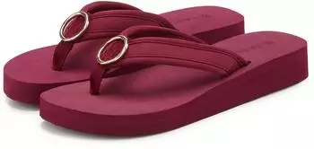 Lascana Flip-flops with ring application "Italy" VEGAN bordeaux