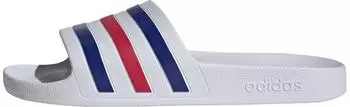 Adidas Aqua Adilette cloud white/pure ruby/semi lucid blue