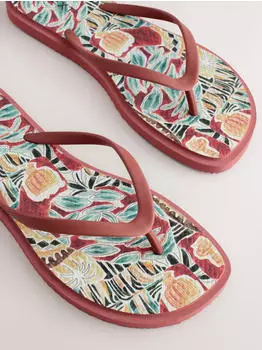 Next Fashion Flip Flops bordeaux