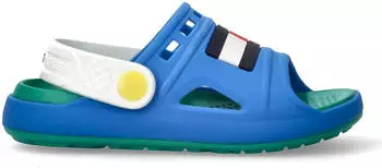 Tommy Hilfiger Bath Sandal Clog with Swivel Strap hellblau
