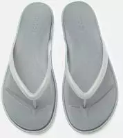 Zehentrenner CROCS "Miami Jelly Round Toe Flip", Damen, Gr. 37, grau (carbon jelly),