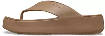 Crocs Getaway Platform Flip Slip-On Sandals milk chocolate
