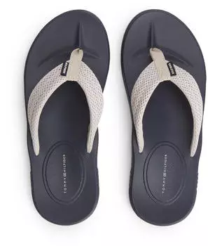 Tommy Hilfiger Molded Padded Hilfiger B Sandal Toe Separator beige