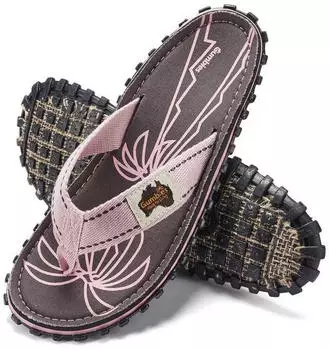 Gumbies Zehentrenner Sandale palm leaf pink
