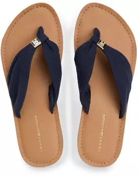 Tommy Hilfiger TH LTR FOOTBED SUMMER SANDAL dunkelblau