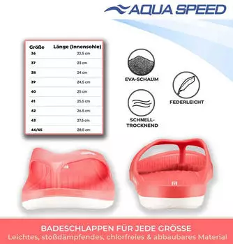 Aqua Speed Zehentrenner Sandalen rot Alcano