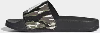 Adidas ADILETTE SHOWER LOGO KIDS SANDAL core schwarz/chalk wei&szlig;/tent gr&uuml;n